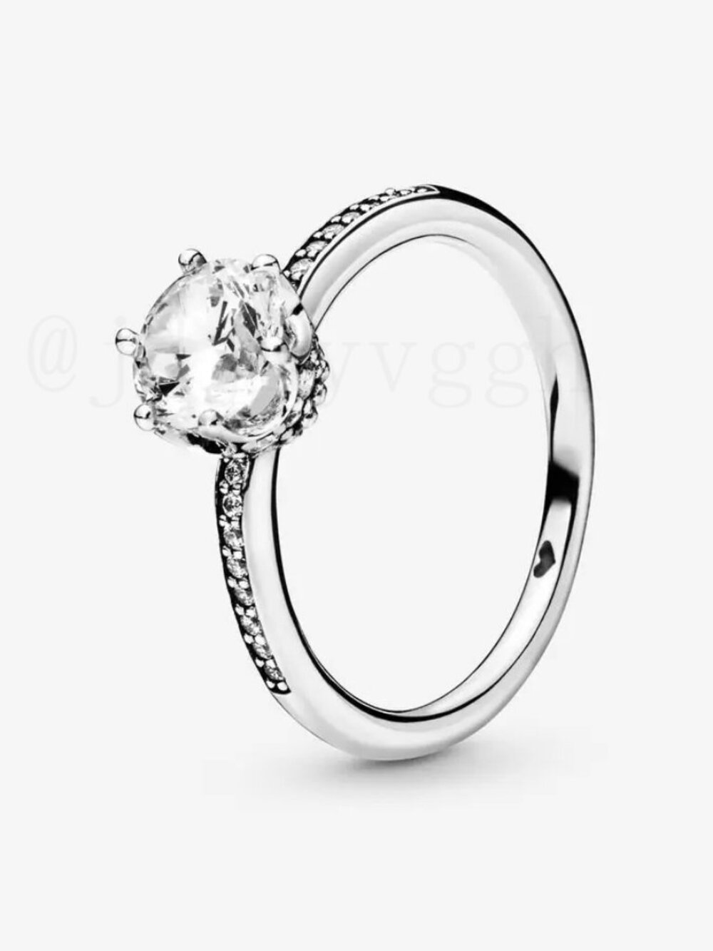 Pandora Clear Sparkling Crown Solitaire Ring